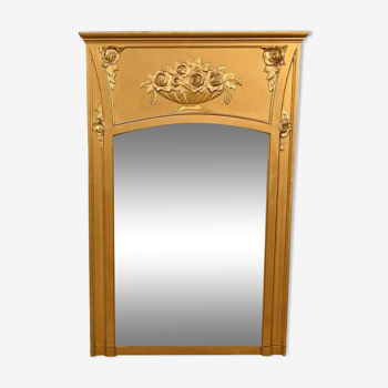 Wooden Mirror and Golden Staff, Louis XVI style – 1930