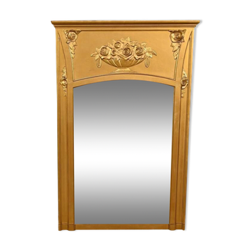 Wooden Mirror and Golden Staff, Louis XVI style – 1930
