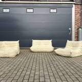 100% authentic Ligne Roset Togo 1.2z & hoek in Beige leather