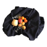 Nappe de campagne en lin noir