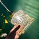 Vintage amber glass suspension globe