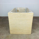 Rectangular travertine coffee table