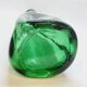 Old Large Pressed Molded Green Crushed Distorted Glass Bottle