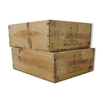 2 case sheep wine boxes Rothschild Bordeaux 1960