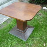 Octagonal wooden lounge table 1940-50
