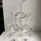 Set of 9 champagne coupettes engraved 40-50 years