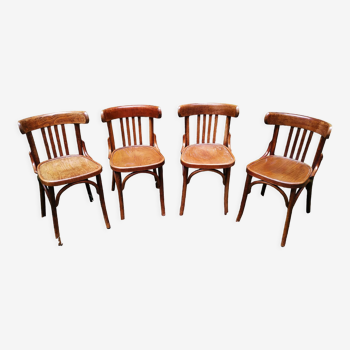 Série de quatre chaises bistrot