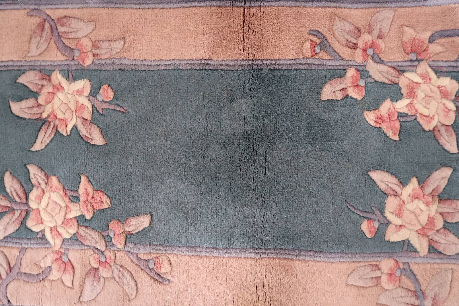 Tapis Vintage Art Déco Chinois Fait Main – 61 x 121 cm - 1C1030