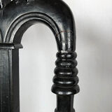 Set of two nanny chairs, blackened wood, Napoleon III