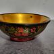 Vintage Soviet Khokhloma wooden bowl in excellent condition.