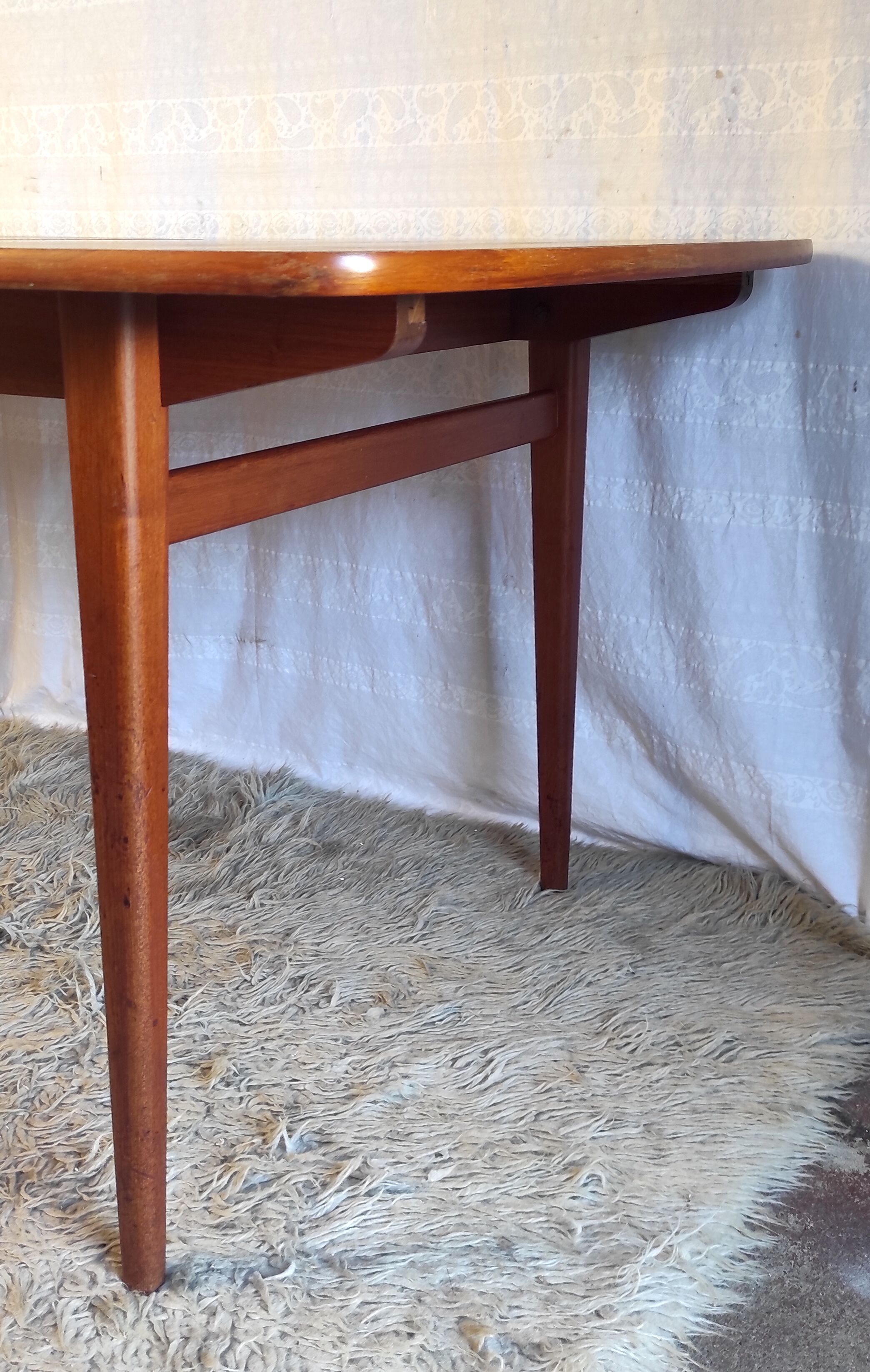 XXL Scandinavian teak style dining tables – 60s/70s