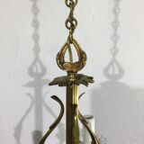 Chandelier With 4 Lights Bronze And Tassels