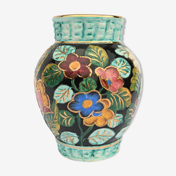 Monaco vase with colorful flower pattern
