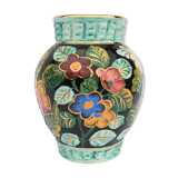 Monaco vase with colorful flower pattern
