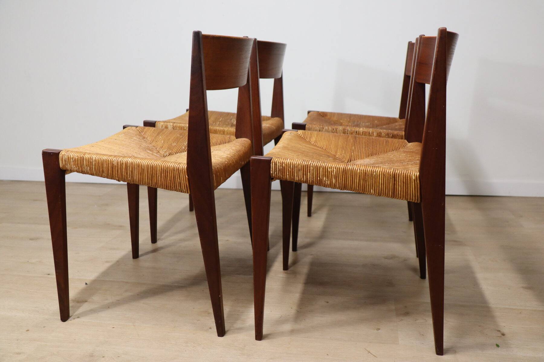 Set of 4 Scandinavian chairs, "Pia" model, by Poul Cadovius, 1960