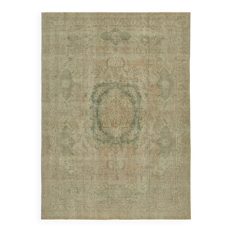 Fait main Oriental Unique 1980s 266 cm x 359 cm Beige Laine Tapis