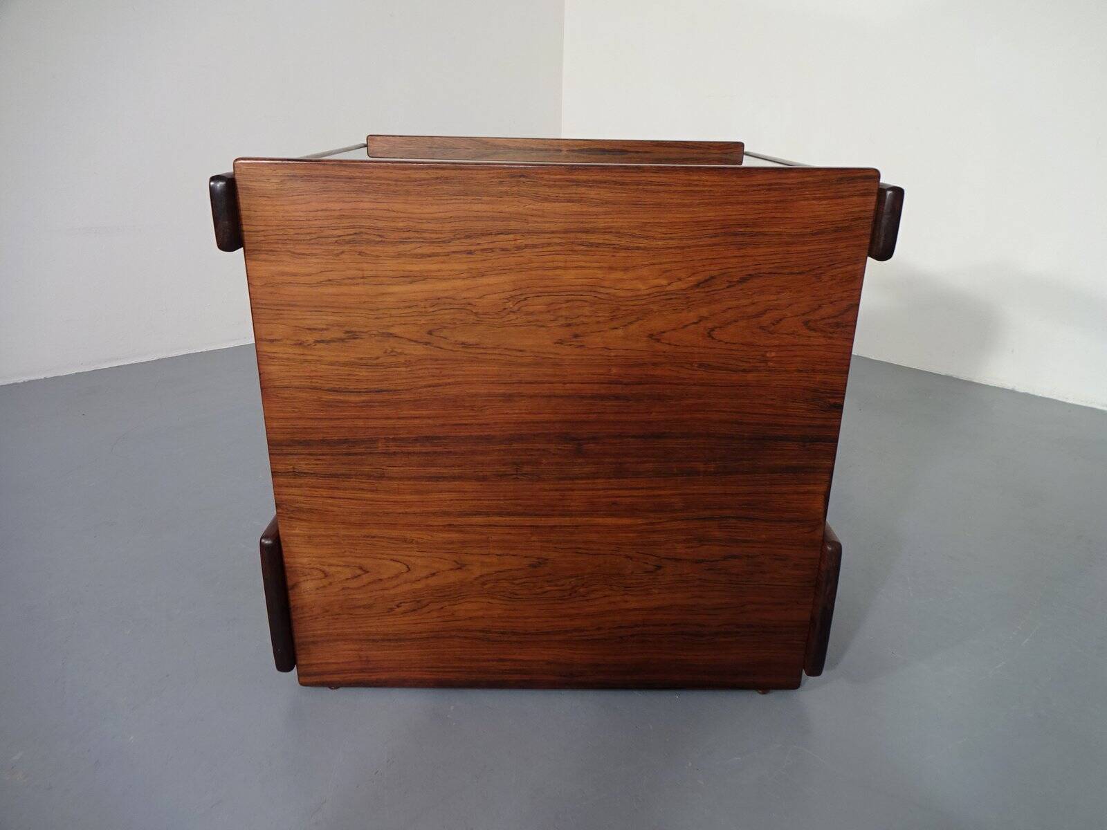 Danish Rosewood & Glass Side Table, 1960s