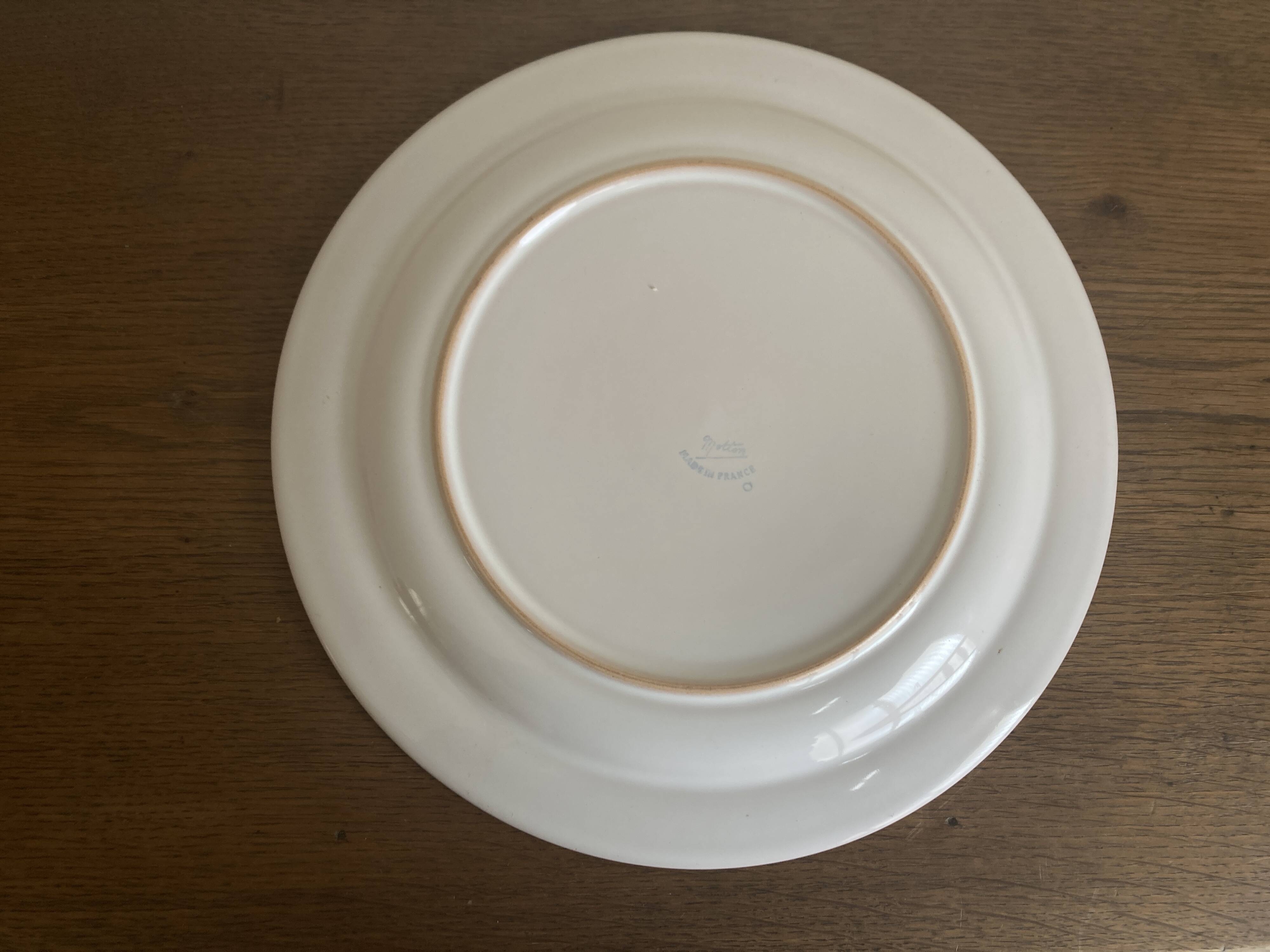 Pierre Motton scalloped cake plate for Gien