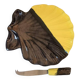 Vintage yellow and black cheese board by Luc Vallauris