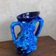 Vase brutaliste bleu vallauris