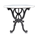 Table bistro period art deco 1930 cast and marble