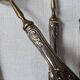 Dessert service spoons in 800 silver and vermeil
