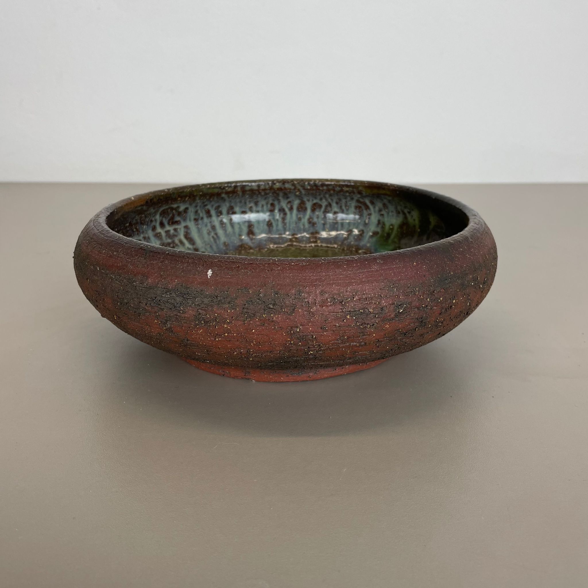Ceramic studio pottery bowl shell element by gerhard liebenthron, germany, 1970s