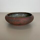 Ceramic studio pottery bowl shell element by gerhard liebenthron, germany, 1970s