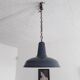Industrial suspension XXL - Blue and white enamelled sheet - 1940
