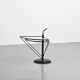 Dardo coffee table in glass and metal by OMA, Italy, circa 1980.