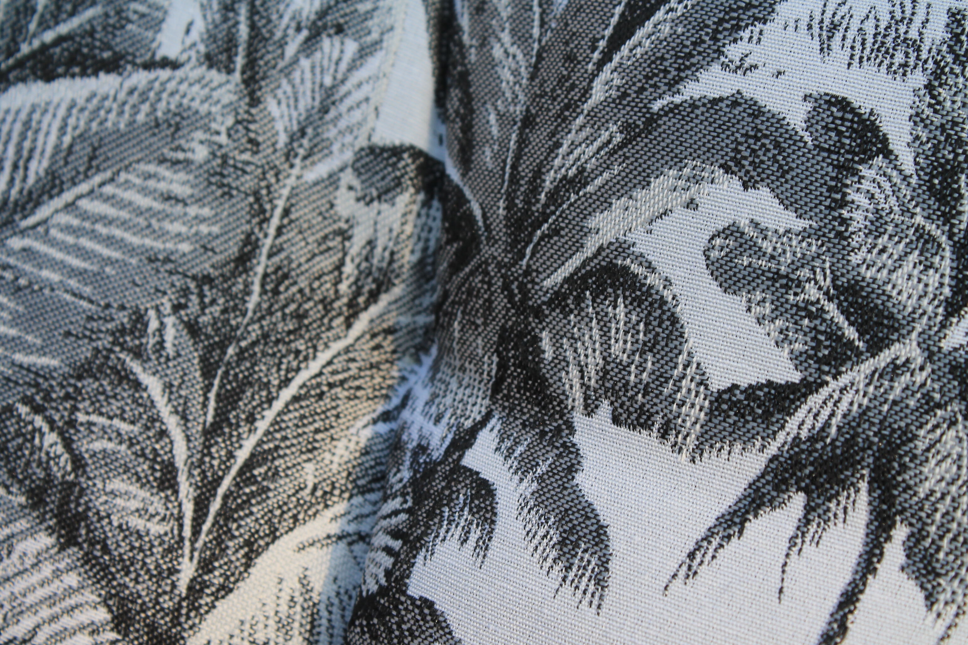 5-piece rattan salon 70/80 year jungle fabric