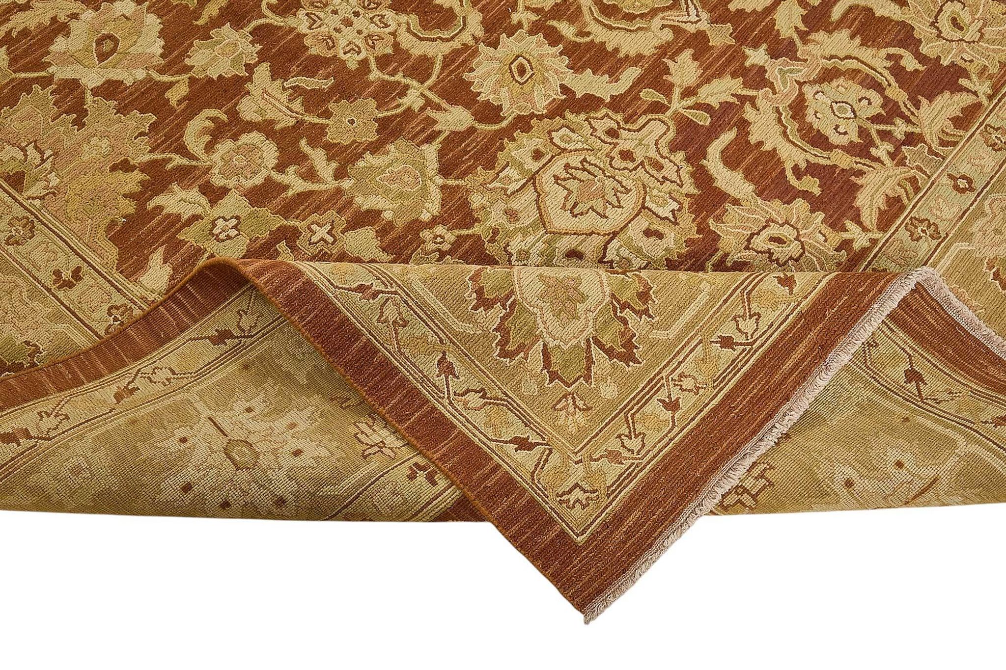 Turkish Handknotted Wool Oushak Rug 268 cm x 358 cm