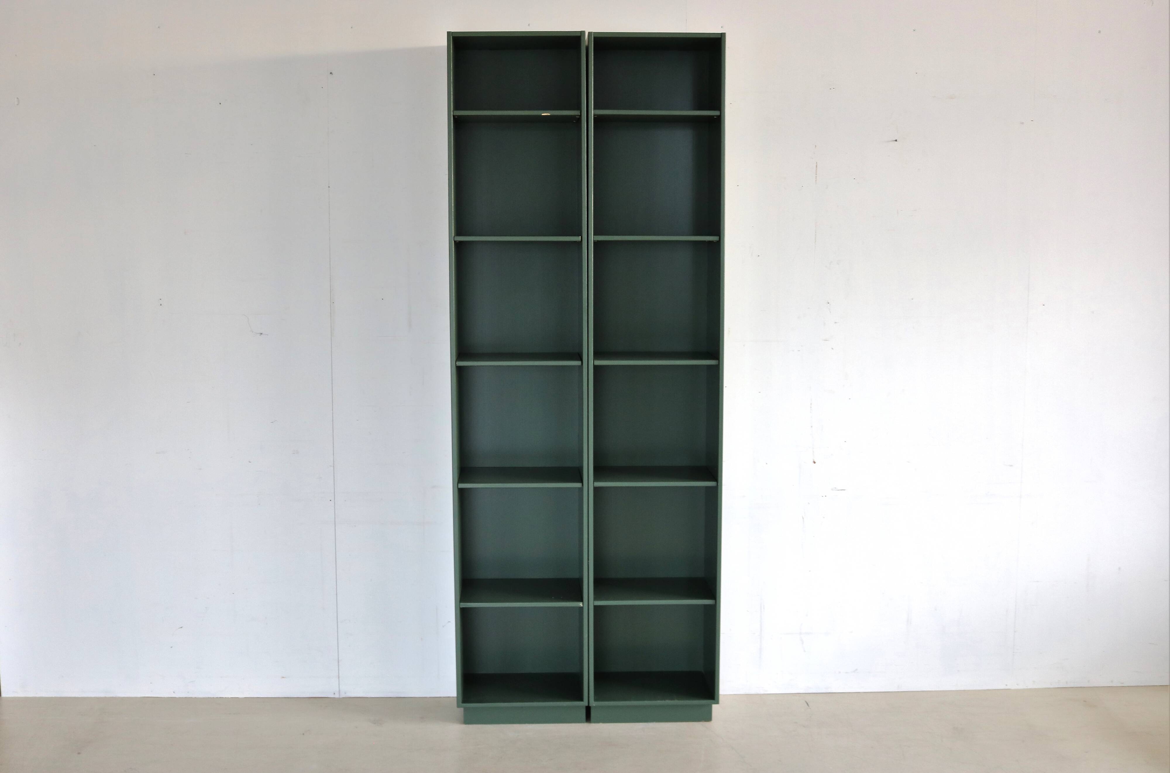 Vintage danish green bookcase