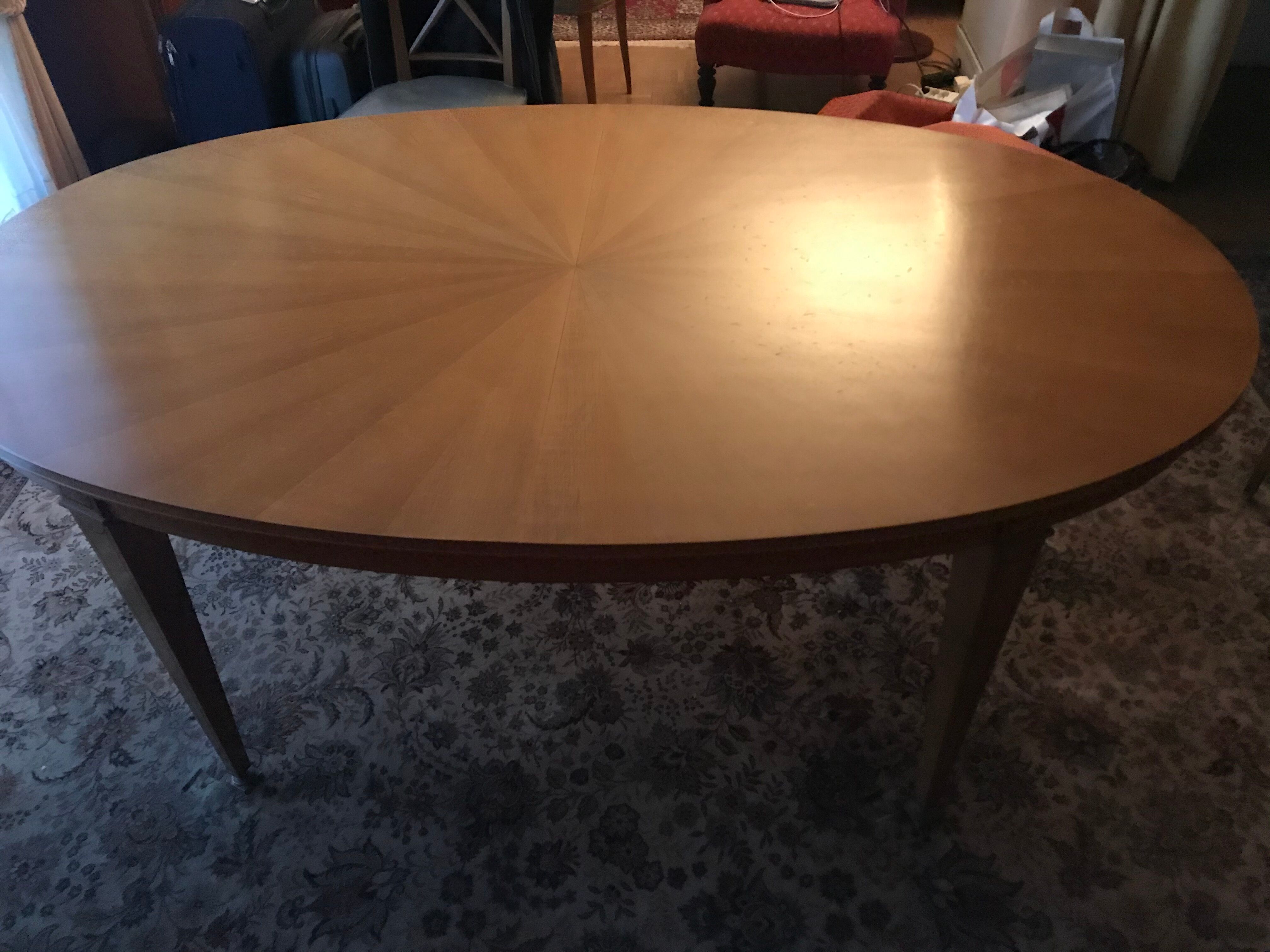 Oval wooden table