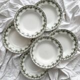 6 “Violetta” ironstone soup plates from Moulin des Loups Hamage