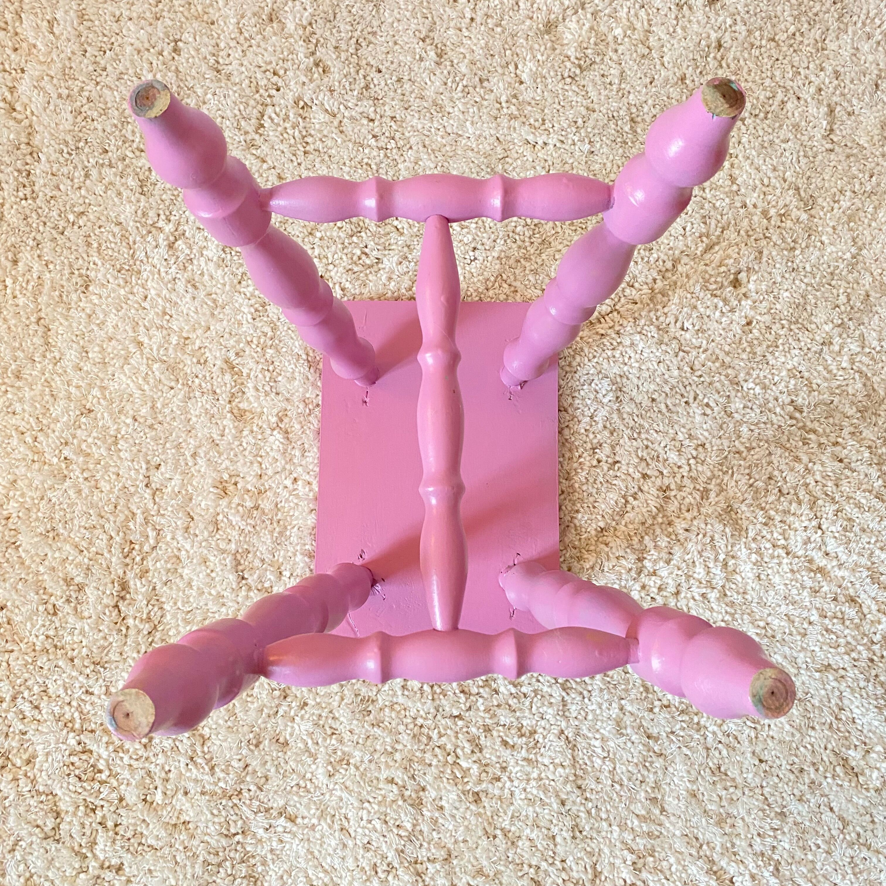 Vintage pink stool