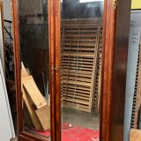 Cabinet 2 doors mirror mahogany rocaille years 1900