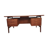 Teak desk by Gunni Omann "model 75" for Omann Jun, Dänemark 1960s