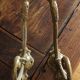 Pair coat rack metal rockery double round hook + hook