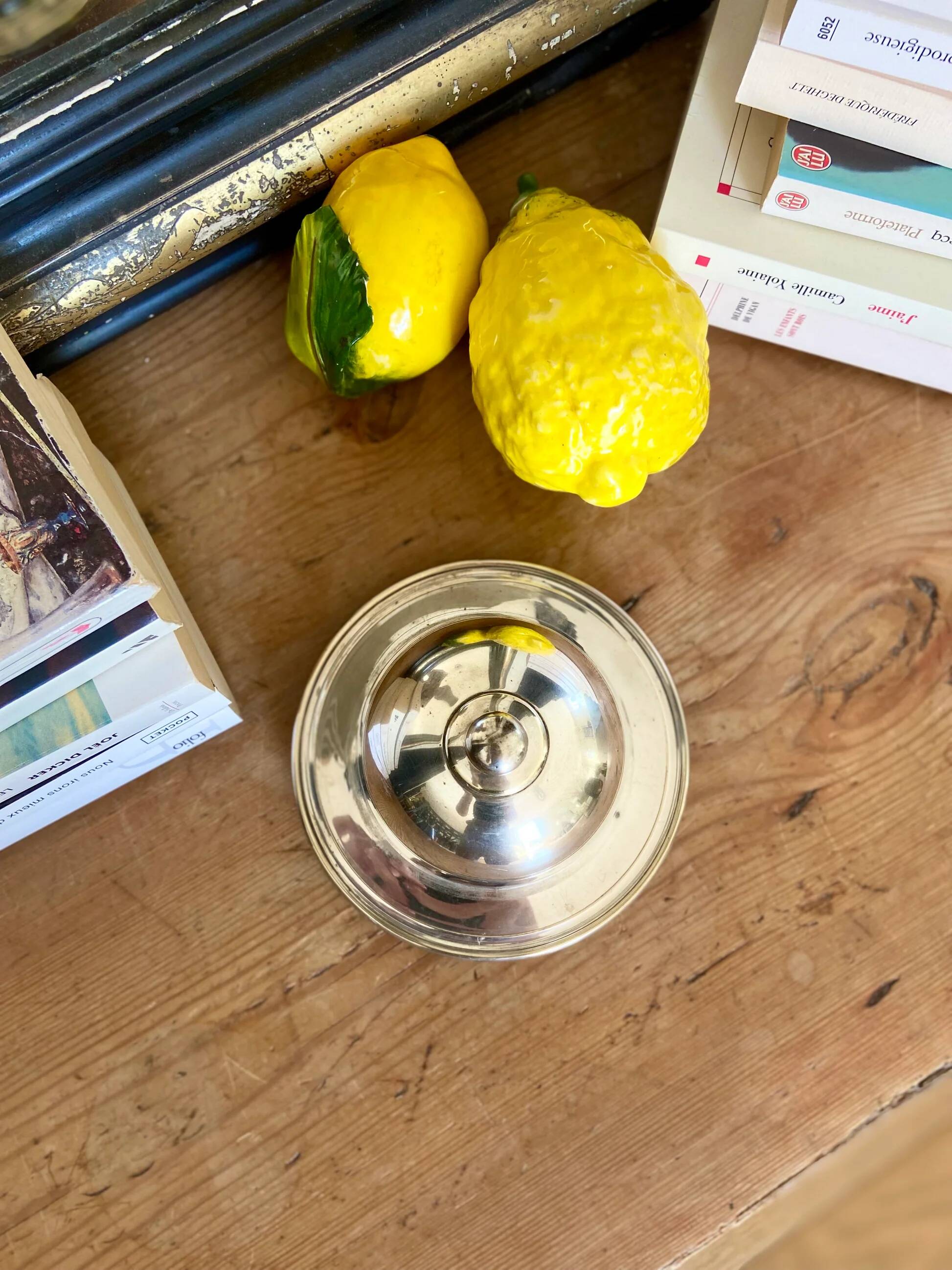 Silver-plated "bell" butter dish, 1960