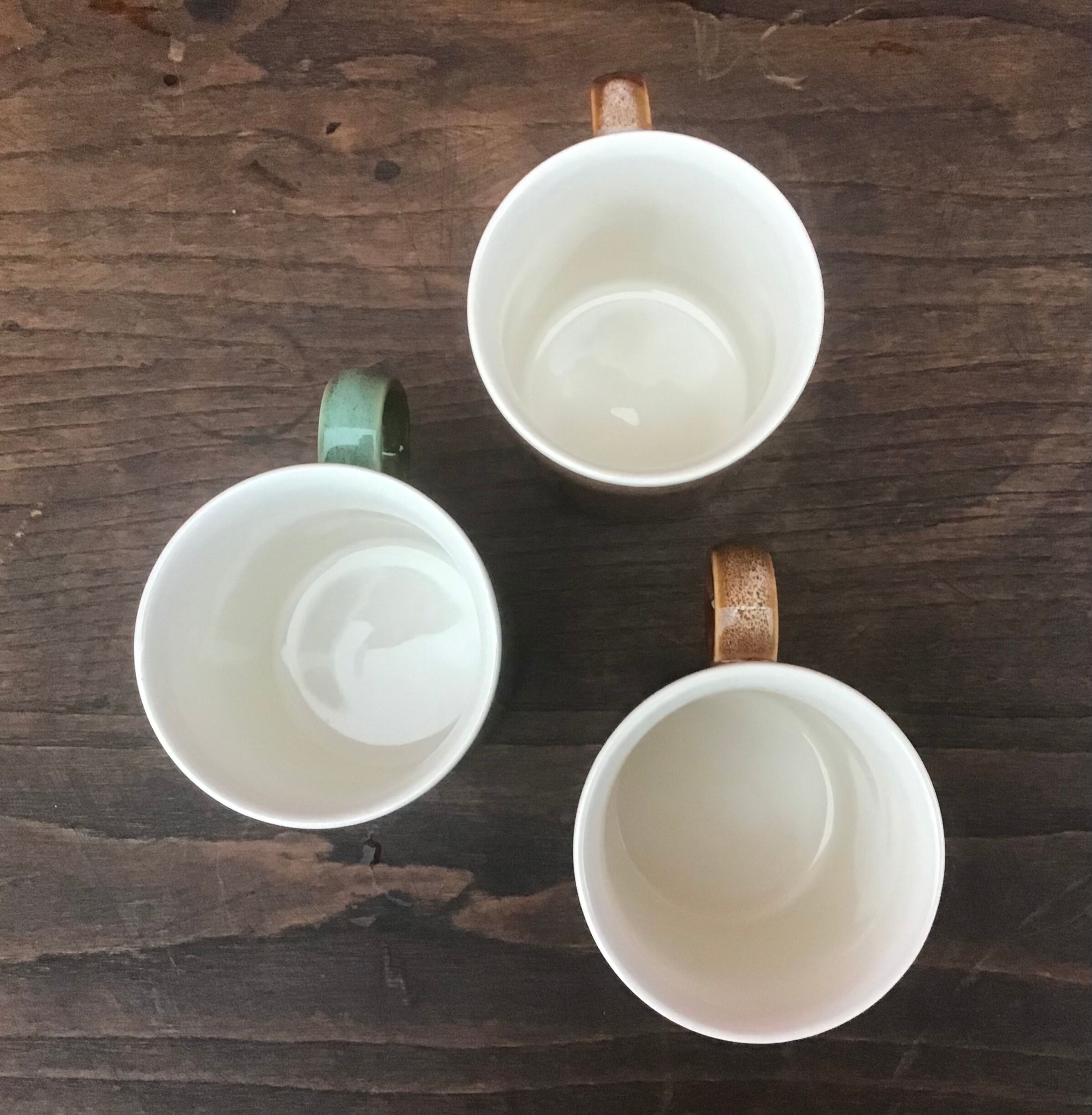 3 English Staffordshire Kiln Craft mugs