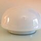 Half moon ceiling light in white opaline 60s/70s