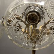 Italian Liberty Bronze Chandelier, 1940s