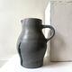 Large ceramic stoneware jug in grey glazed – handcrafted in France around 1970.