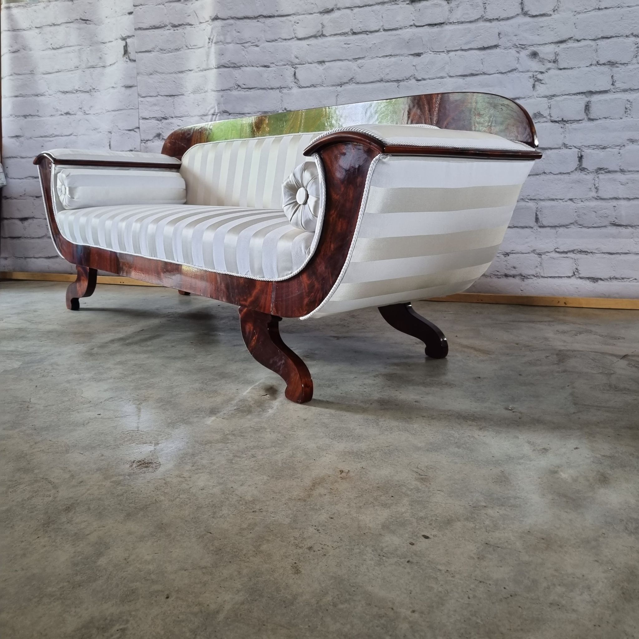 Biedermeier french sofa restored, reupholstered