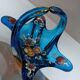 Vintage blown glass basket of Spanish art signed ROYO.