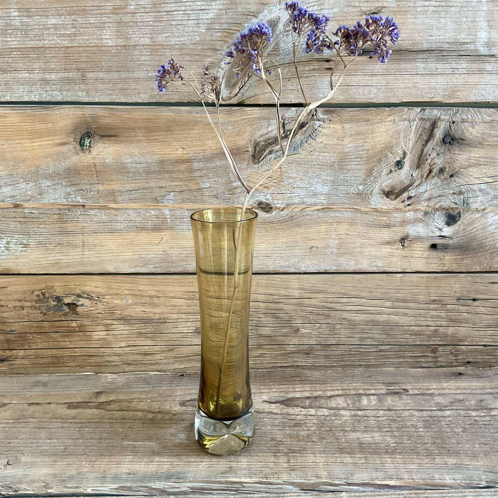 Vase verre soufflé ambre