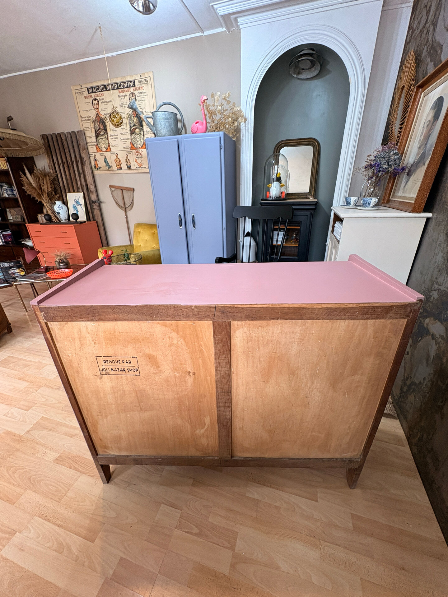 Commode années 50 rose mercerie