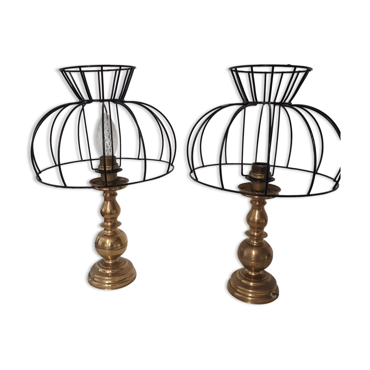 Vintage bedside lamps restyled