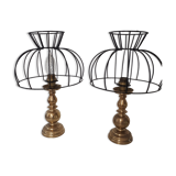 Vintage bedside lamps restyled